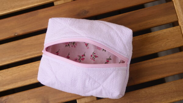 Pouch Pink mini boxes/Pink flowers Large - Bild 3